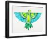 Blue and Green Parrot-Cat Coquillette-Framed Art Print