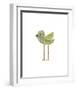 Blue and Green Striped Bird-John W^ Golden-Framed Giclee Print