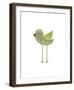 Blue and Green Striped Bird-John W^ Golden-Framed Giclee Print