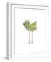 Blue and Green Striped Bird-John W^ Golden-Framed Giclee Print