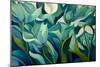 Blue and Green Tulips-Lea Faucher-Mounted Art Print