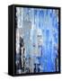 Blue And Grey Abstract Art Painting-T30Gallery-Framed Stretched Canvas
