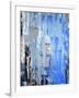 Blue And Grey Abstract Art Painting-T30Gallery-Framed Art Print