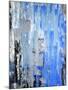 Blue And Grey Abstract Art Painting-T30Gallery-Mounted Art Print