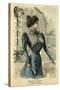 Blue and Lace Dress 1899-null-Stretched Canvas