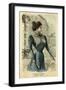 Blue and Lace Dress 1899-null-Framed Art Print