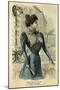 Blue and Lace Dress 1899-null-Mounted Art Print