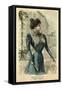 Blue and Lace Dress 1899-null-Framed Stretched Canvas
