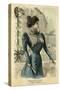 Blue and Lace Dress 1899-null-Stretched Canvas