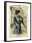 Blue and Lace Dress 1899-null-Framed Art Print