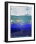 Blue and Light Gray Abstract Study-Emma Moore-Framed Art Print