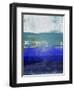 Blue and Light Gray Abstract Study-Emma Moore-Framed Art Print