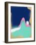 Blue and Luminous Greeen Liquid-Little Dean-Framed Photographic Print