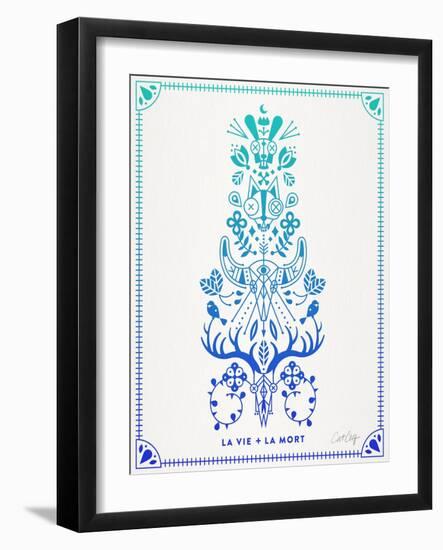 Blue and Ombre La Mort-Cat Coquillette-Framed Art Print