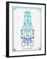 Blue and Ombre La Mort-Cat Coquillette-Framed Art Print