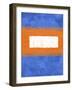 Blue and Orange Abstract Theme 1-NaxArt-Framed Art Print