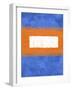 Blue and Orange Abstract Theme 1-NaxArt-Framed Art Print