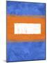 Blue and Orange Abstract Theme 1-NaxArt-Mounted Art Print