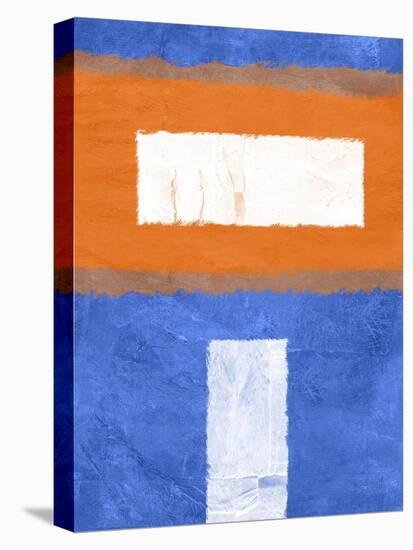 Blue and Orange Abstract Theme 2-NaxArt-Stretched Canvas