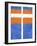 Blue and Orange Abstract Theme 3-NaxArt-Framed Art Print