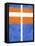 Blue and Orange Abstract Theme 3-NaxArt-Framed Stretched Canvas