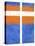 Blue and Orange Abstract Theme 3-NaxArt-Stretched Canvas