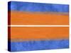 Blue and Orange Abstract Theme 4-NaxArt-Stretched Canvas