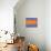 Blue and Orange Abstract Theme 4-NaxArt-Mounted Art Print displayed on a wall