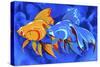 Blue And Orange Fish-Ata Alishahi-Stretched Canvas