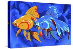 Blue And Orange Fish-Ata Alishahi-Stretched Canvas