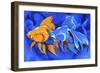 Blue And Orange Fish-Ata Alishahi-Framed Giclee Print