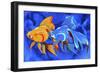 Blue And Orange Fish-Ata Alishahi-Framed Giclee Print