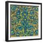 Blue and Orange Swirls-li bo-Framed Giclee Print