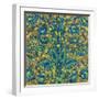 Blue and Orange Swirls-li bo-Framed Giclee Print