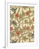 Blue and Orange Trellis Wallpaper Design, 1864-William Morris-Framed Giclee Print