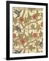 Blue and Orange Trellis Wallpaper Design, 1864-William Morris-Framed Giclee Print