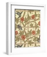 Blue and Orange Trellis Wallpaper Design, 1864-William Morris-Framed Premium Giclee Print