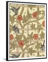 Blue and Orange Trellis Wallpaper Design, 1864-William Morris-Framed Premium Giclee Print