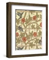 Blue and Orange Trellis Wallpaper Design, 1864-William Morris-Framed Giclee Print