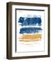 Blue and Orange Watercolor 3-Denise Brown-Framed Art Print