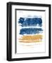 Blue and Orange Watercolor 3-Denise Brown-Framed Art Print