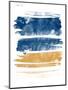 Blue and Orange Watercolor 3-Denise Brown-Mounted Art Print