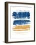 Blue and Orange Watercolor 3-Denise Brown-Framed Art Print