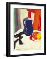 Blue And Orange-Francis Cadell-Framed Art Print