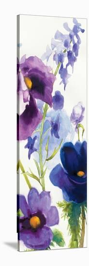 Blue and Purple Mixed Garden I Panel II-Shirley Novak-Stretched Canvas