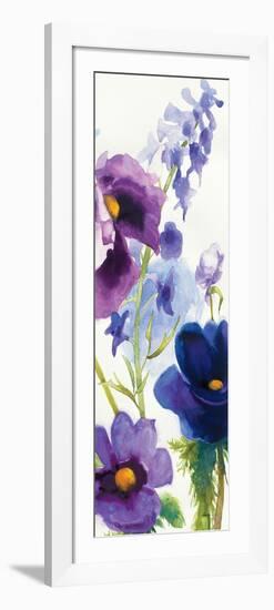 Blue and Purple Mixed Garden I Panel II-Shirley Novak-Framed Art Print