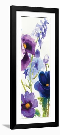 Blue and Purple Mixed Garden I Panel II-Shirley Novak-Framed Art Print