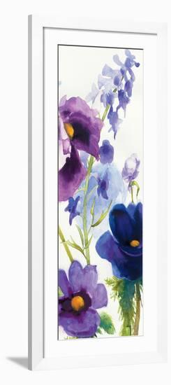 Blue and Purple Mixed Garden I Panel II-Shirley Novak-Framed Art Print