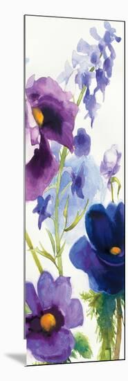 Blue and Purple Mixed Garden I Panel II-Shirley Novak-Mounted Art Print