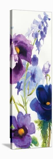 Blue and Purple Mixed Garden I Panel II-Shirley Novak-Stretched Canvas